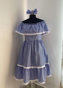 Charming Blue Gingham Off-Shoulder Dress l✨💙