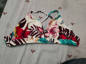 Floral Print Bikini Top