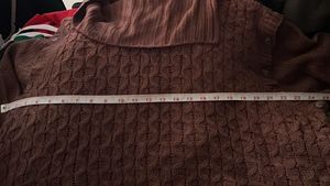 Brown Cable Knit Sweater