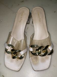 Stylish Chain Detail Slide Sandals