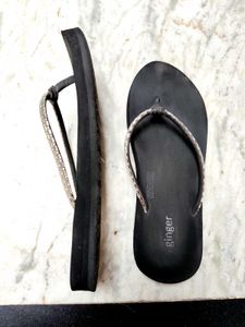 Black Soft Slippers Ginger