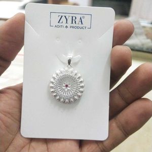 Pure Silver Elegant Round Design Pendant