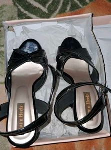 Black Patent Platform Stiletto Heels
