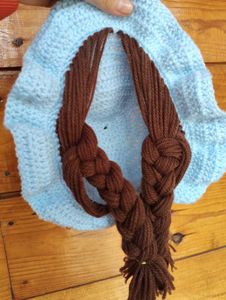 Handmade Crochet Baby Hat with Braids