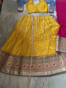 Elegant Yellow Lehenga Choli Set