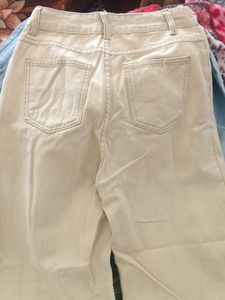 Stylish Beige Pleated Pants