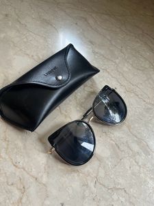 URBANIC Black Aviator Sunglasses with Case