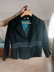 Pure Wool Embroidered Fabindia Coat