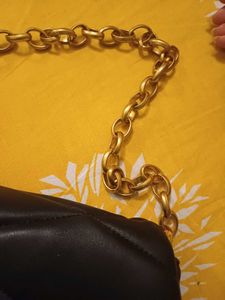 Mango Chic Black  Bag with Gold Chain