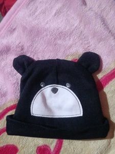 Cute Black Bear Baby Hat