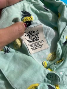 Cute Lemon Print Long Sleeve Dress