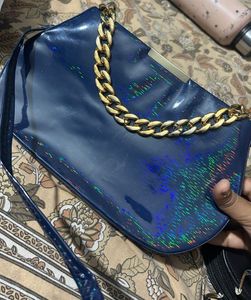 Stylish Navy Holographic Clutch