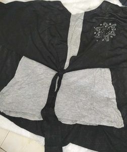 Cute Black & Grey Top (size-M)