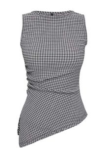 Chic Gingham Sleeveless Top