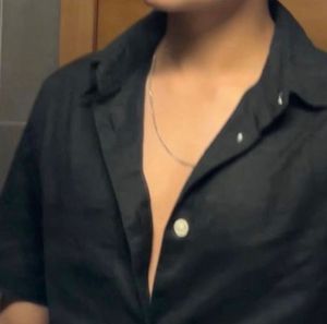 H&amp;M Black Short Sleeve Button-Up Shirt