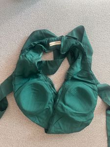 Emerald Green Wrap Halter Top