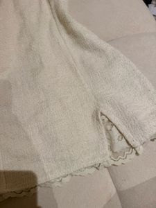 ZARA Chic Textured Mini Dress with Lace Trim