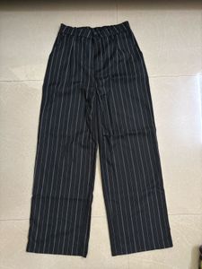 H&M Black Striped Trousers