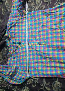 Beautiful Khattam Checks Kurta In Rainbow Colours