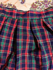 Mini Plaid Pleated Korean Skirt