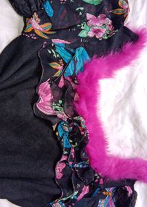 Y2K Floral Puff Sleeve Top
