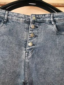 Women's Grey Slim Fit Jeans || Waist 32 inches