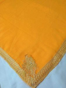 Elegant Yellow Chiffon Saree