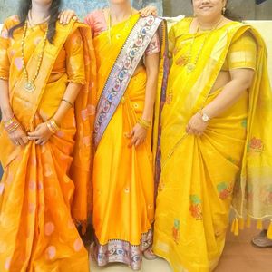 Beautiful Mustard Yellow Saree