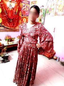 Elegant Paisley Print Ethnic Dress