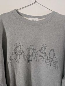 UNISEX Grey Graphic Print Sweatshirt
