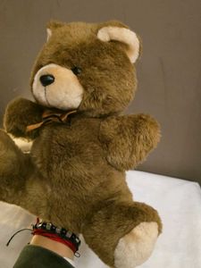 Vintage Brown Teddy Bear hand puppet