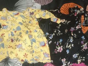 Beautiful Korean Model Yellow and Black Frock