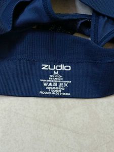 Navy Blue Bra with Lace Detail