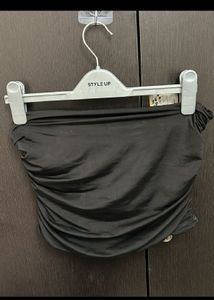 Chic Black Strapless Tube Top
