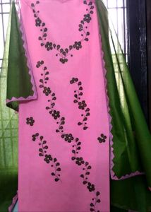 Chickenkari Applique (Handmade) Kurta Set