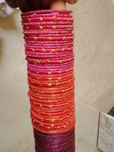 Vibrant Stack of Embellished Bangles