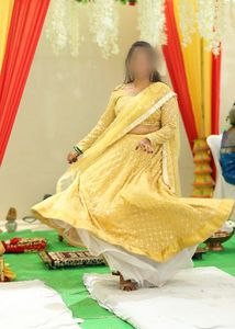 Elegant golden Lehenga Choli Set