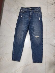 Levi's High-Waisted Distressed Jeans