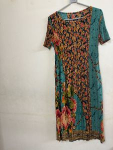 Boho Floral Print Maxi Dress