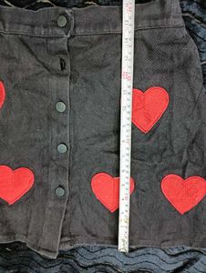 Cute Heart ☃️Applique Mini Skirt
