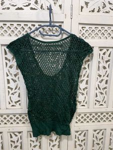 💝Green Crochet Knit Top I
