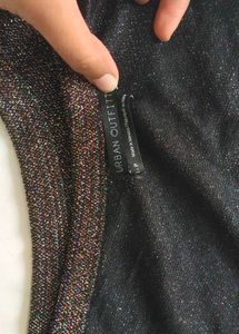 Sparkly One-Shoulder Crop Top