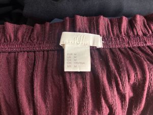 Maroon Off-Shoulder Long Sleeve Top
