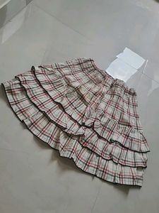 Tiered Plaid Mini Skirt