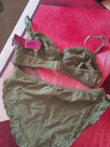 green lingering set for women