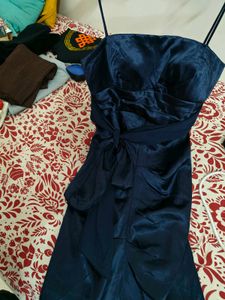 (imported from USA) Navy Blue Strapless Dress