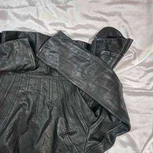 Black Leather Blazer Jacket