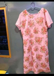 Elegant Pink Floral Kurta Set with Dupatta