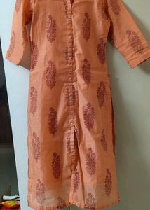 Formal Straight Orange Kurti