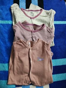 Set Of Three Baby Rompers